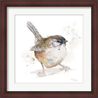 Framed Watercolor Mountain Bird I