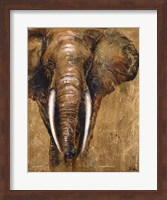 Framed Gold Elephant