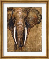 Framed Gold Elephant
