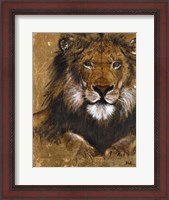 Framed Gold Lion