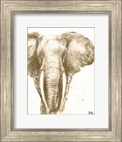Framed Muted Elephant