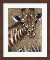 Framed Giraffe on Print