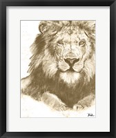 Framed Muted Lion