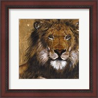 Framed Lion on Gold