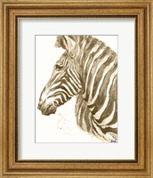 Framed Muted Zebra