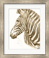 Framed Muted Zebra