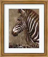 Framed Brown Zebra