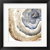 Up Close Agate Watercolor I Framed Print