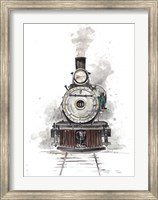 Framed Antique Locomotive