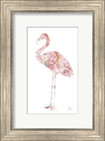 Framed Flowery Flamingo