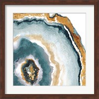 Framed Teal & Gold Agate II