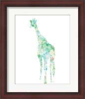 Framed Flowers in Giraffe