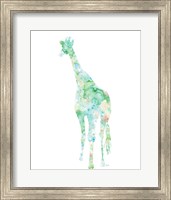 Framed Flowers in Giraffe