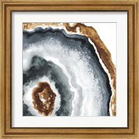 Framed 'Gray and Gold Agate II' border=