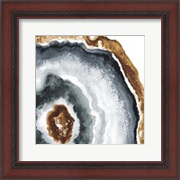 Framed 'Gray and Gold Agate II' border=