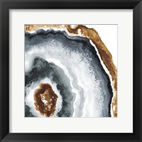 Gray and Gold Agate II Framed Print