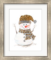 Framed Snowman with Dots