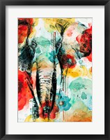 Framed Vibrant Elephant