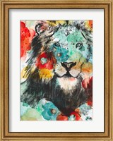 Framed Vibrant Lion