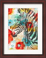 Framed Vibrant Zebra