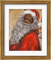 Framed African American Jolly St. Nick