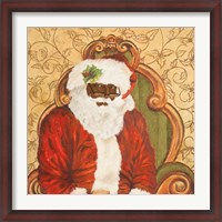 Framed African American Sitting Santa