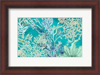 Framed Under the Sea Plants Blue