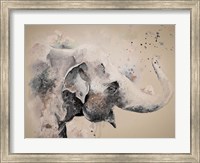 Framed Sandstone Elephant