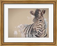 Framed Sandstone Zebra