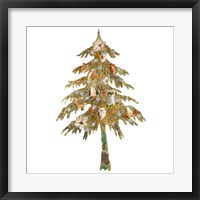 Framed Holiday Tree with Birds