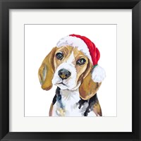 Framed 'Holiday Dog I' border=