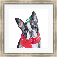 Framed Holiday Dog II