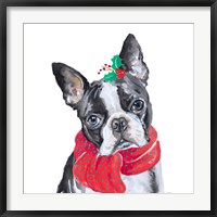 Framed Holiday Dog II