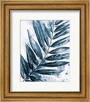 Framed Blue Jungle Leaf I