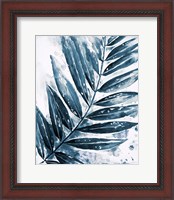 Framed 'Blue Jungle Leaf I' border=