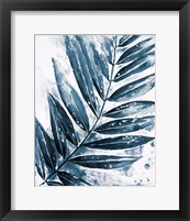 Framed 'Blue Jungle Leaf I' border=