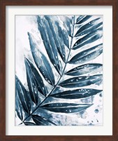 Framed Blue Jungle Leaf I