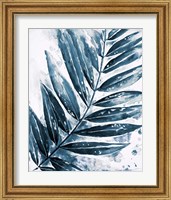 Framed 'Blue Jungle Leaf I' border=