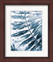 Framed 'Blue Jungle Leaf II' border=