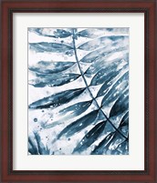 Framed 'Blue Jungle Leaf II' border=