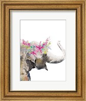 Framed Water Elephant with Flower Crown