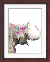 Framed Water Elephant with Flower Crown
