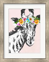 Framed Flower Crown Giraffe