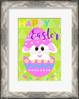 Framed Happy Easter Bunny in Egg