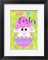 Framed Happy Easter Bunny in Egg