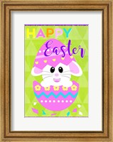 Framed Happy Easter Bunny in Egg