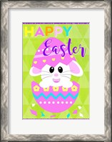Framed Happy Easter Bunny in Egg