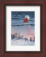 Framed Happy Holiday Cardinal