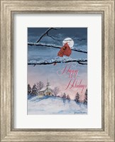 Framed Happy Holiday Cardinal