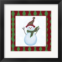 Framed Snowman Zig Zag Square I